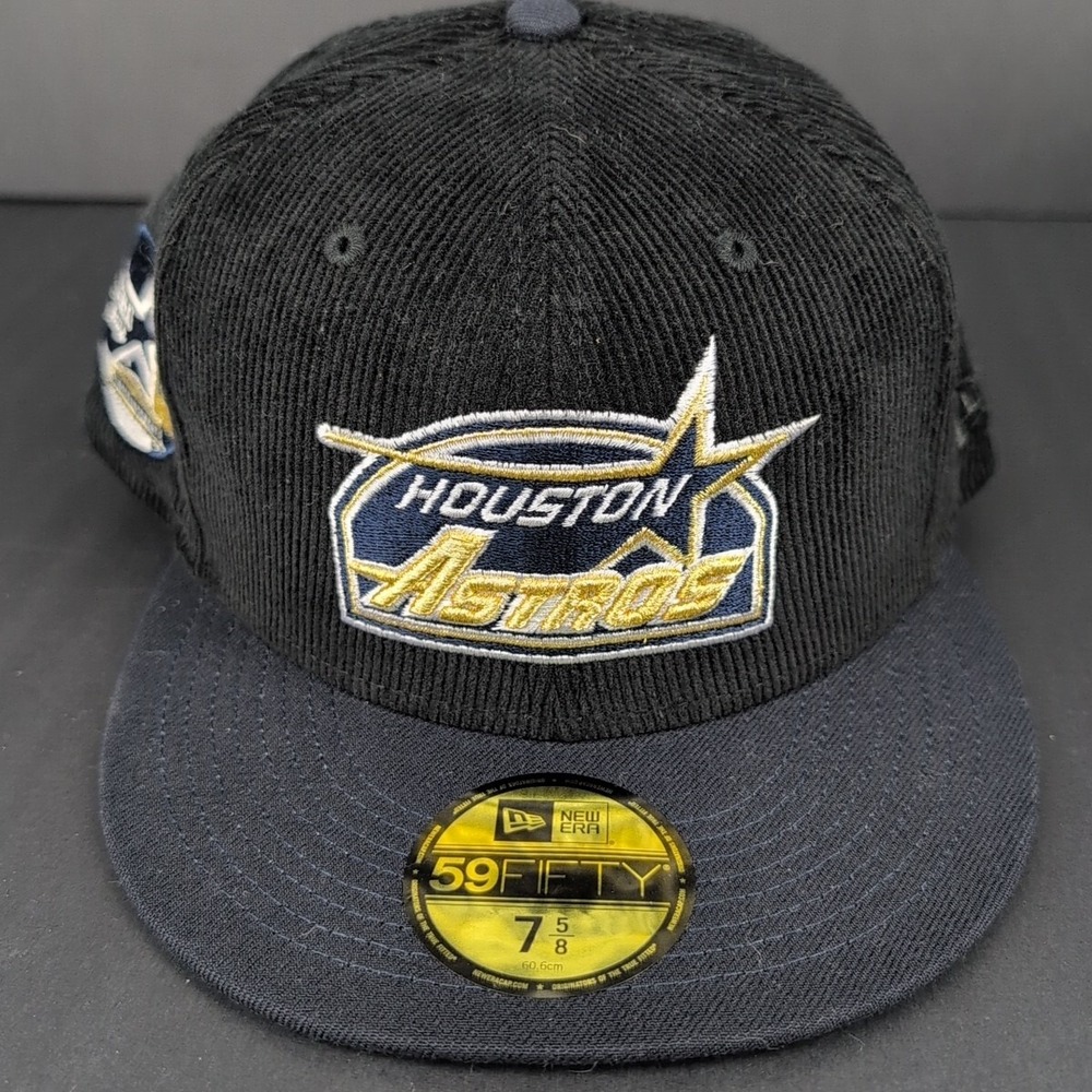 NEW ERA 5950 59FIFTY FITTED HAT HOUSTON ASTROS CORDUROY CAP SIDE PATCH 7-5/8